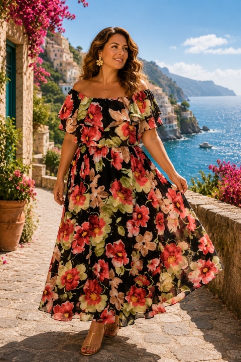 Hiszpanka Flower Power Black